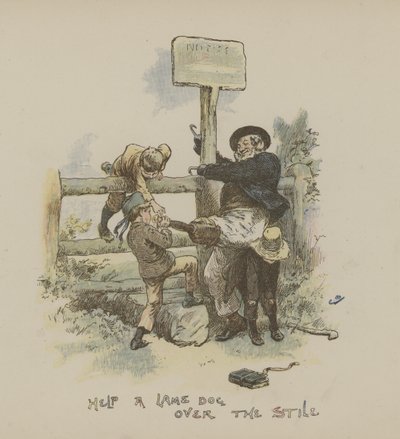 Hilf einem lahmen Hund über den Zaun von Gordon Frederick Browne
