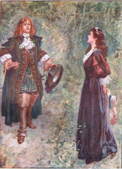 "Bin ich jetzt nach deinem Geschmack, Cousin?", aus Lorna Doone, veröffentlicht von W & R Chambers Ltd, 1921 von Gordon Frederick Browne
