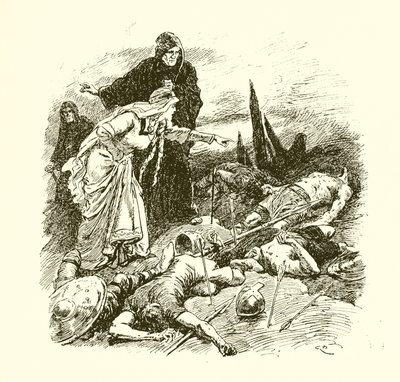 Königin Edith findet den Körper von Harold nach der Schlacht von Hastings von Gordon Frederick Browne