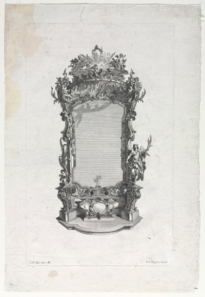 Modell für Altar für Holzschnitzer von Gottfried Bernhard Götz