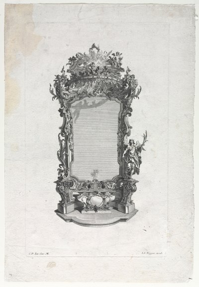 Modell für Altar für Holzschnitzer von Gottfried Bernhard Götz
