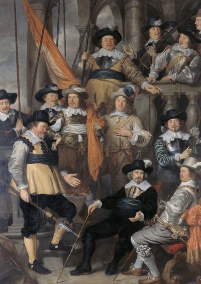 Die Kompanie von Hauptmann Albert Bas und Leutnant Lucas Conijn von Govert Flinck
