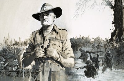 General Bill Slim, der den Sieg gegen die Japaner in Burma führte von Graham Coton