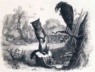 Der Rabe und der Fuchs von Grandville