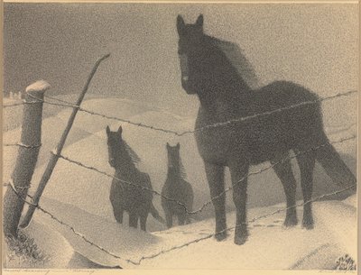 Studie für Februar, 1940 von Grant Wood
