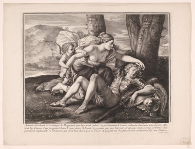 Rinaldo und Armida von Gérard Audran (attributed to)