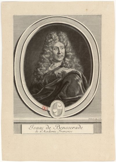 Isaac de Bensserade von der Académie Française von Gérard Edelinck