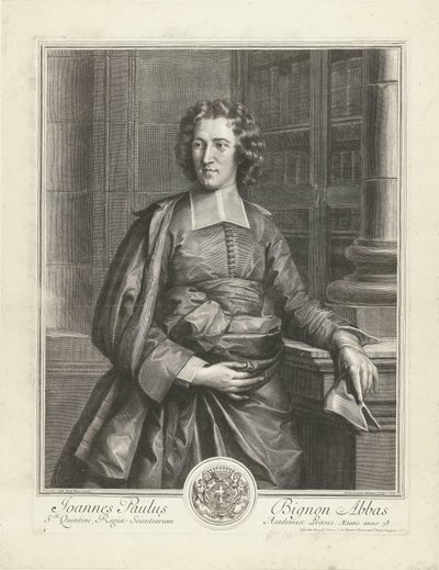 Porträt von Jean Paul Bignon Joannes Paulus Bignon Abbas (Titel auf Objekt) von Gérard Edelinck