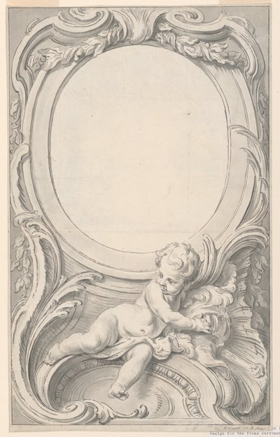 Entwurf für Rahmen um das Porträt von Francis Russell, zweiter Earl of Bedford von Gravelot