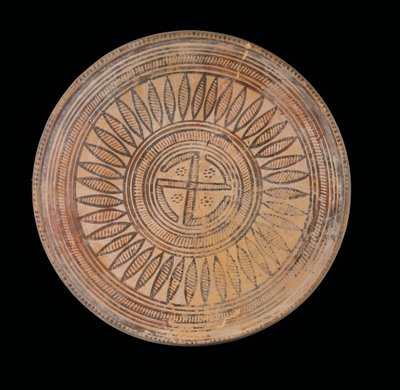 Attische Pyxis, spätes geometrisches Zeitalter, ca. 3. Viertel des 8. Jahrhunderts v. Chr. von Greek