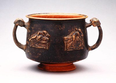 Kantharos mit Relief, gefunden in Pergamon, ca. 100 v. Chr. von Greek
