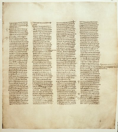 Seite des Evangeliums von Johannes (Codex Sinaiticus) von Greek