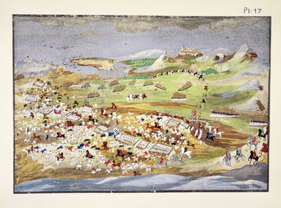 Schlacht von Analaton, Tafel 17 aus Bildliche Geschichte des griechischen Unabhängigkeitskrieges von General Makryjannis von Greek School