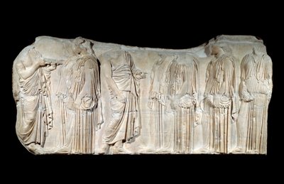Griechische Kunst: Fragment des Parthenonfrieses von Greek School
