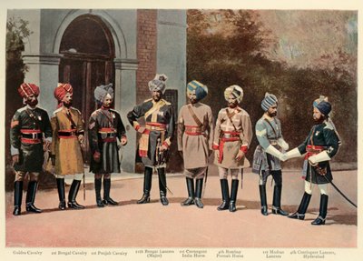 Typen der indischen Kavallerie, 1901 von Gregory and Co