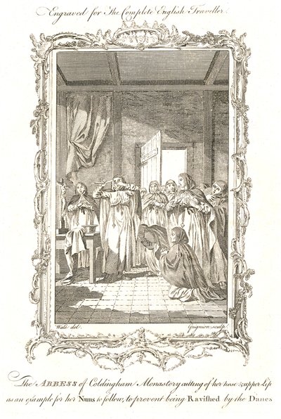 Äbtissin von Coldingham St. Äbbe die Jüngere, halbmythologische Äbtissin, 870 n. Chr. von Grignion