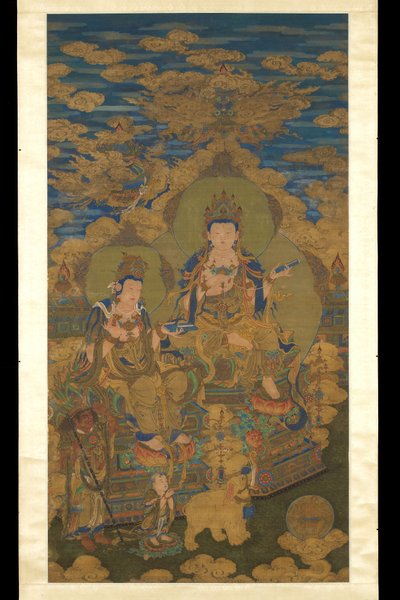 Zwei Versionen des Bodhisattva Guanyin, ca. 1750 von Guanpeng (after) Ding