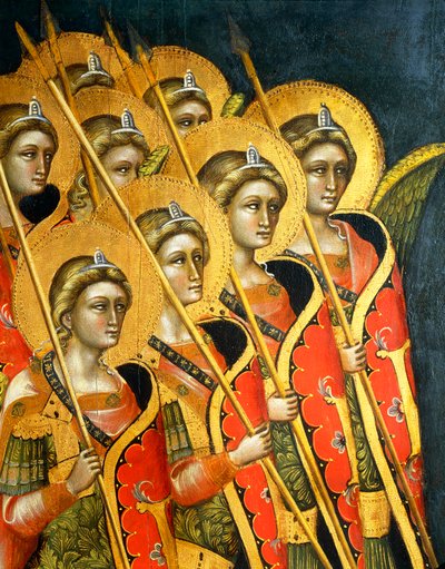 Bewaffnete Engelschar, von Guariento (aktiv 1338-1367 oder 1370) (Detail) von Guariento di Arpo