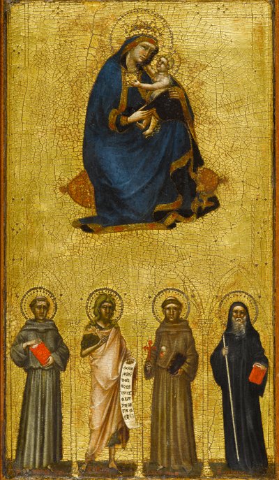 Madonna und Kind mit Heiligen, ca. 1360 von Guariento di Arpo