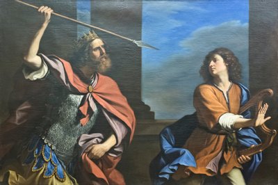 Saul versucht, David mit seinem Speer zu töten von Guercino (1591 1666)