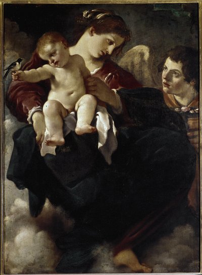 Unsere Liebe Frau der Schwalbe - Öl auf Leinwand von Guercino
