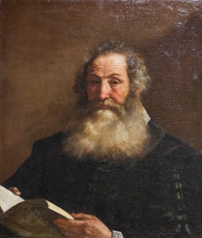 Porträt eines alten Mannes mit einem Buch von Guercino (1591 1666)
