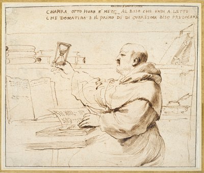 Karikatur von Fra Bonaventura Bisi, 1655-1659 von Guercino