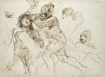 Christus trägt das Kreuz, ca. 1625-1628 von Guercino