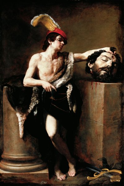 David mit dem Kopf von Goliath von Guido Reni