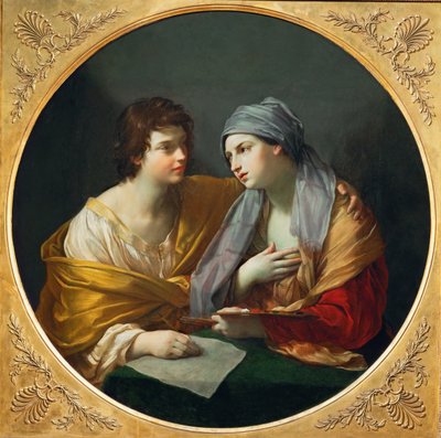 Die Vereinigung von Zeichnung und Farbe, ca. 1620-1625 von Guido Reni