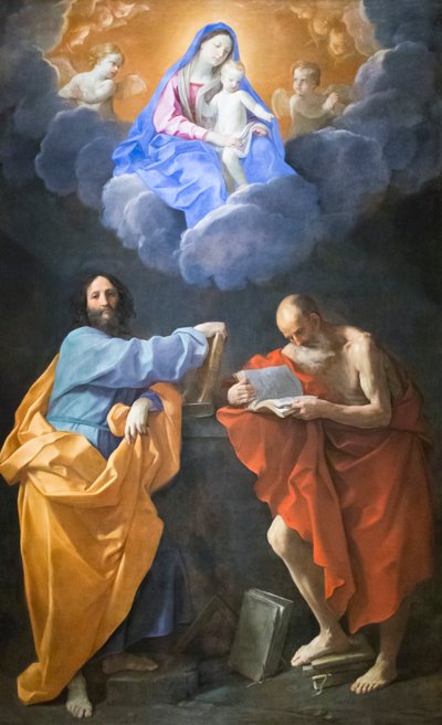 Jungfrau in Herrlichkeit mit den Heiligen Thomas und Hieronymus von Guido Reni