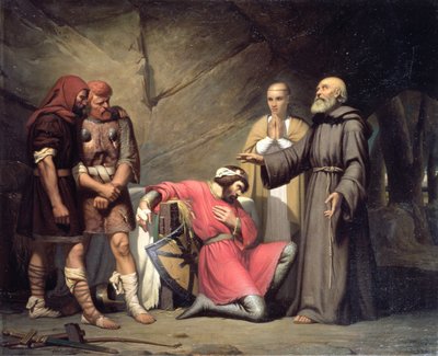 Die Bekehrung von Robert, Herzog der Normandie, bekannt als Robert der Teufel, Szene aus der Oper 