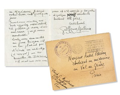 Brief an Andre Breton von Guillaume Apollinaire