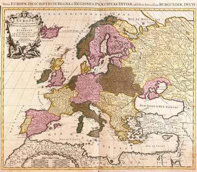 Karte von Europa (Radierung) von Guillaume Delisle