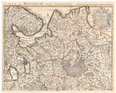 Karte von Moskau von Guillaume Delisle