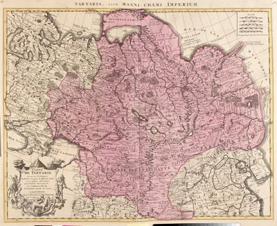 Russland, Kasachstan, Usbekistan, Kirgisistan, Tadschikistan, großer Teil Chinas (außer Südosten), Mongolei von Guillaume Delisle