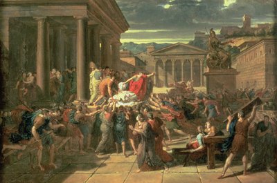 Der Tod von Caesar (100-44 v. Chr.) von Guillaume Guillon Lethière