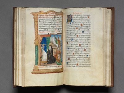 Gedrucktes Stundenbuch Gebrauch von Rom: fol. 85r, Dominikanische Nonne, 1510 von Guillaume Le Rouge