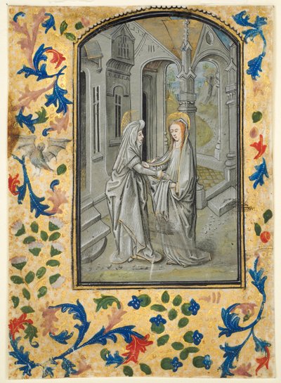 Blatt aus einem Stundenbuch: Verkündigung an die Hirten, ca. 1470-1480 von Guillaume Vrelant