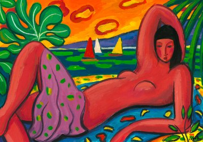 Nackt am Strand von Guillermo Martí Ceballos