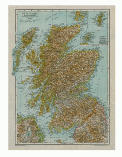 Karte von Schottland von Gull Engraving Company