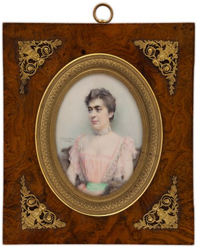 Miniaturporträt der jüngeren Baronin Delort de Gléon von Gunnar Berndtson