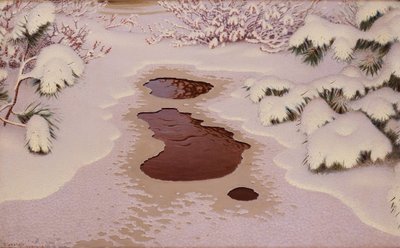 Frühling im Winter von Gustaf Fjaestad