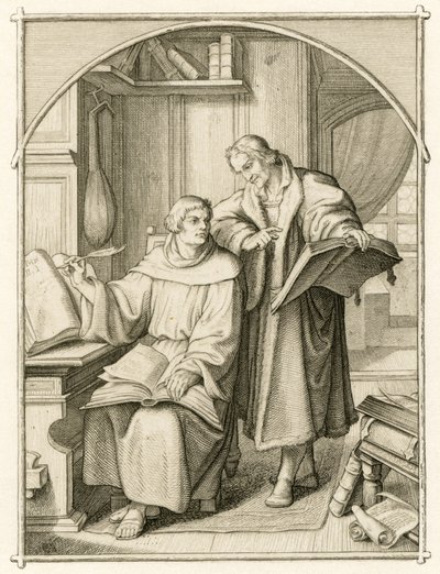Martin Luther und Philipp Melanchthon von Gustav Ferdinand Leopold Konig