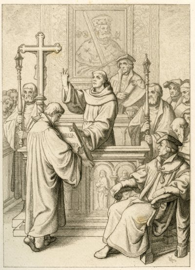 Martin Luther wird zum Doktor der Heiligen Schrift promoviert von Gustav Ferdinand Leopold Konig