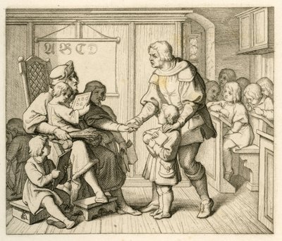 Martin Luthers Einschreibung in die Schule in Mansfeld von Gustav Ferdinand Leopold Konig