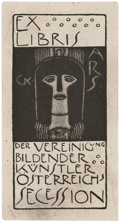 Exlibris aus Ver Sacrum, veröffentlicht 1898-99 von Gerlach, Schenk und Seeman von Gustav Klimt
