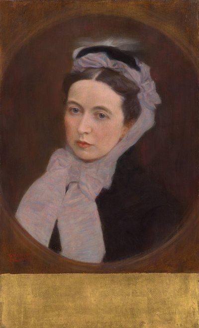 Porträt einer Dame mit lila Schal, ca. 1895 von Gustav Klimt