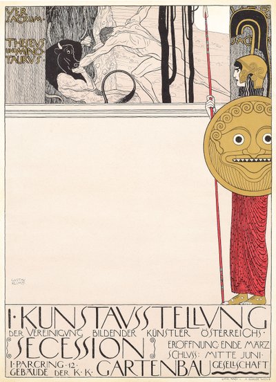 Plakat für die erste Sezessionsausstellung in Wien, 1898 von Gustav Klimt