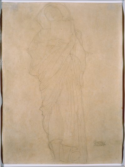Studie einer Frau für "Jurisprudenz", ca. 1903 von Gustav Klimt